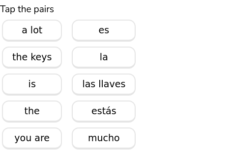 Example of Match exercise